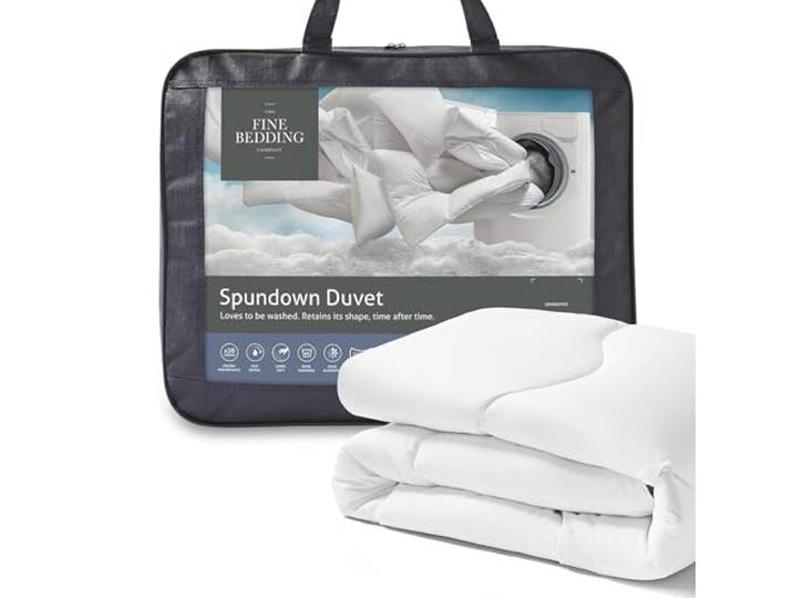 The Fine Bedding Company Spundown-Bettdecke, 9 + 4,5 Tog, für alle Jahreszeiten, weicher Bezug mit Pfirsichleder, maschinenwaschbar, hypoallergen, Einzelbett (alle Jahreszeiten (9 + 4,5 Tog