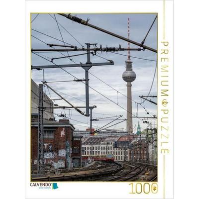 CALVENDO Puzzle Anfahrt S-Bahn Friedrichstraße | 1000 Teile Lege-Größe 64x48cm Foto-Puzzle für glückliche Stunden