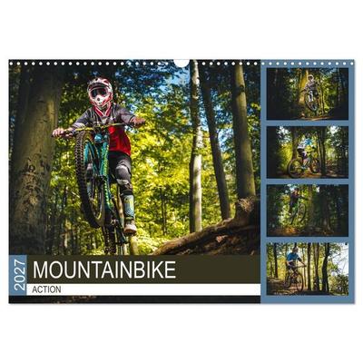 Mountainbike Action (Wandkalender 2027 DIN A3 quer), CALVENDO Monatskalender