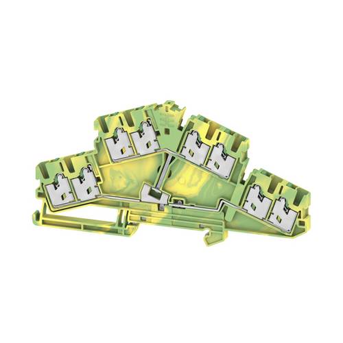 Weidmüller 3093160000 Doppelstock-Schutzleiterklemme Federklemme Grün-Gelb 50St.