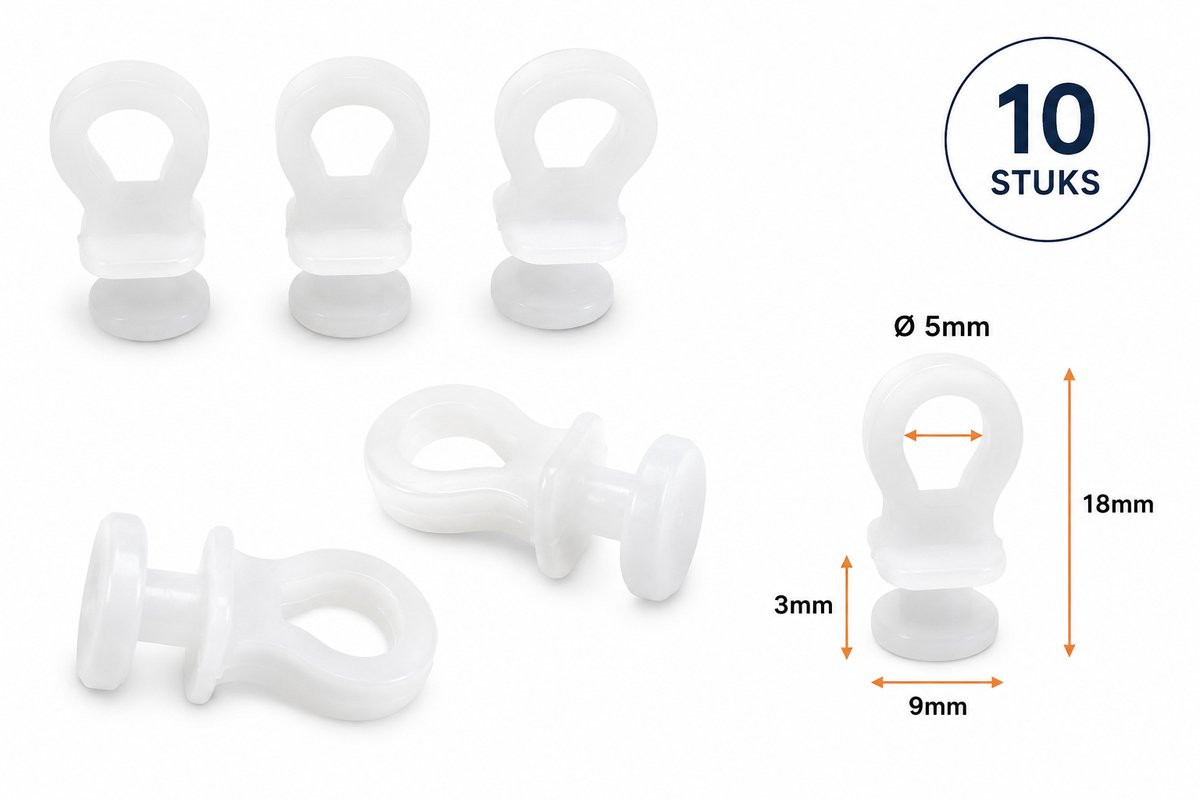 FSW-Products Gordijnrunners - 10 stuks - Wit