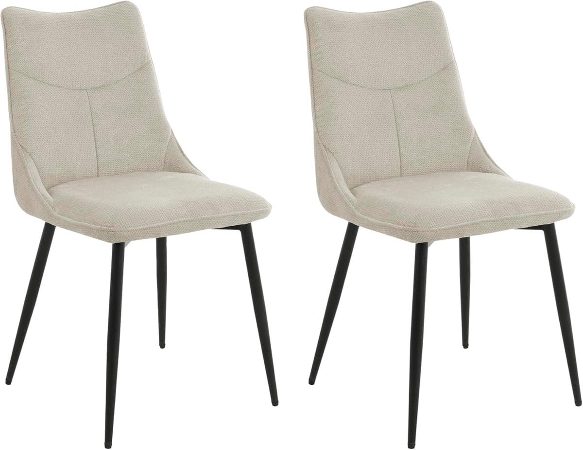 Set van 2 moderne eetkamerstoelen in taupe
