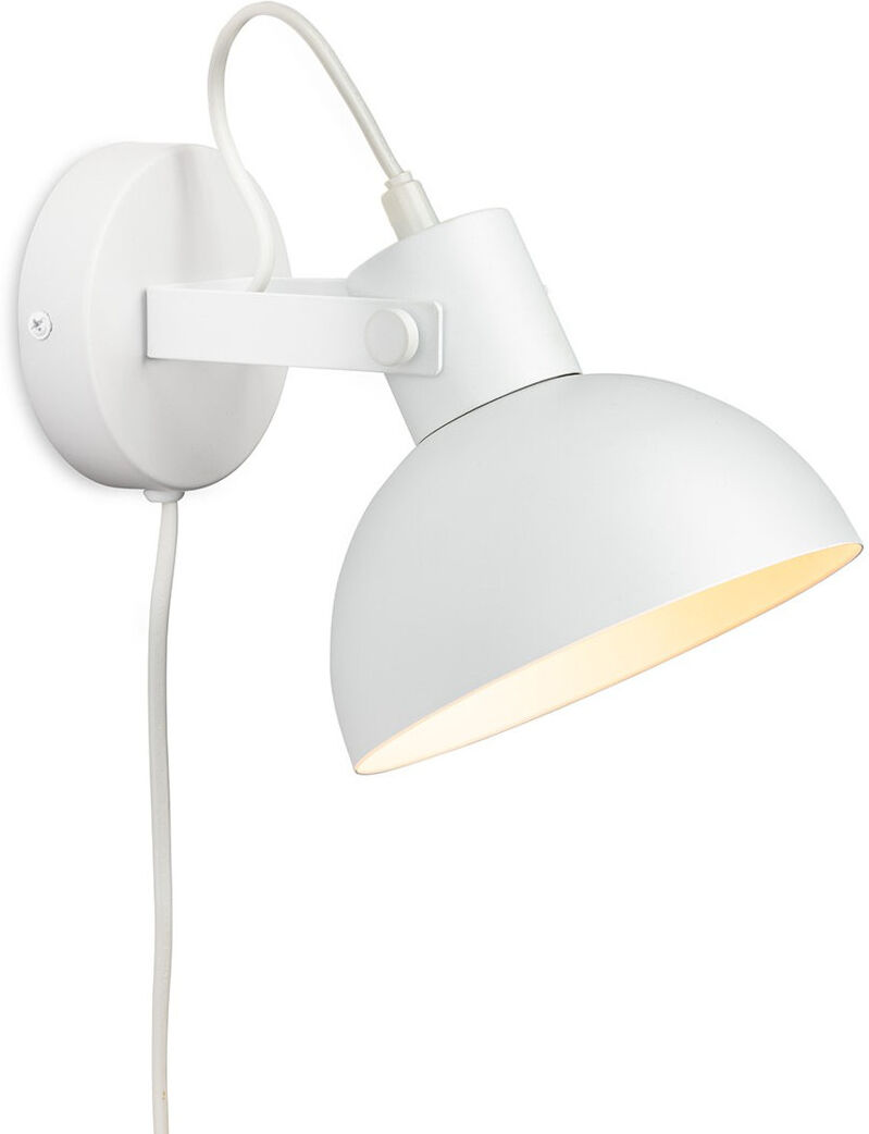 Firstlight Plug-in Armed Sconce White 18cm H X 15cm W X 23cm D
