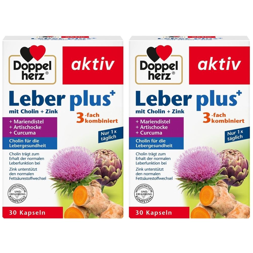 Doppelherz Leber plus Kapseln 2x 2x30 St