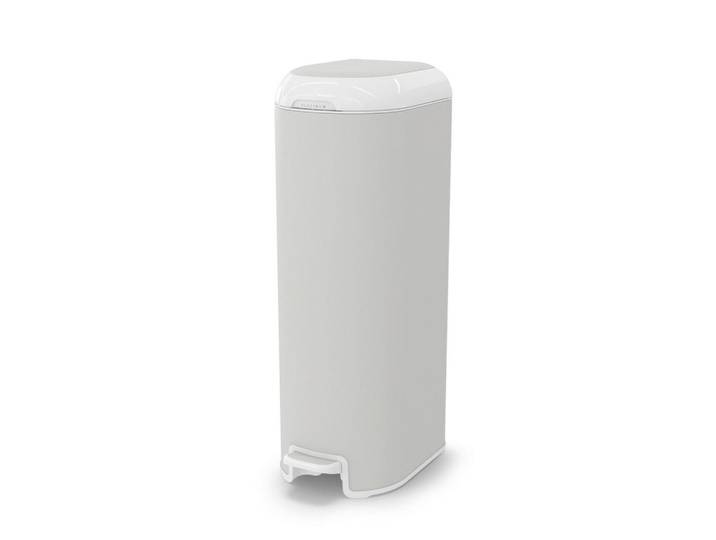 Windeleimer Diaper Genie, Hellgrau, Metall, Kunststoff, 23x68.6x32.8 cm, mit Nachfüllkassette, Pflegen, Wickeln, Windeleimer