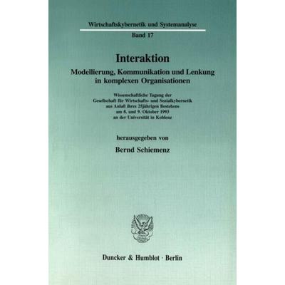 Interaktion., Taschenbuch von , Duncker & Humblot, 978-3-428-08200-1