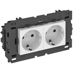 OBO Bettermann Steckdose 0 Grad, 2-fach STD-D0C8 RW2 6120432