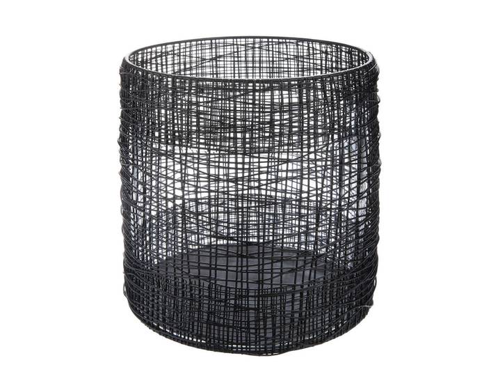 Windlicht Welding, Schwarz, Metall, Glas, zylindrisch, 21 cm, Glaseinsatz, Dekoration, Laternen & Windlichter, Windlichter