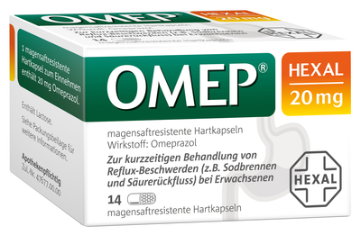 Hexal AG OMEP HEXAL 20 mg magensaftresistente Hartkapseln 14 St 10070208