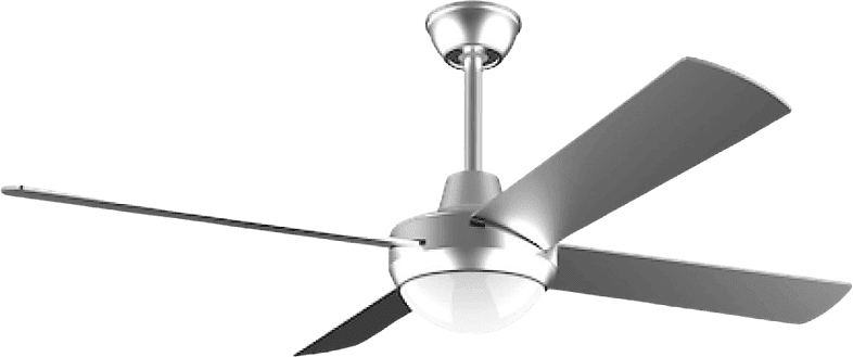 Ventilador de techo - Cecotec EnergySilence Aero 570, 3 velocidades, 4 aspas, LightSystem 2-in-1, Plata