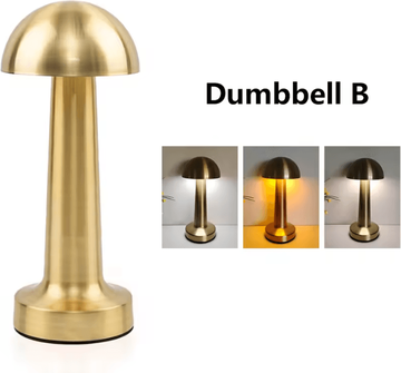 Inspire Curations Retro Mushroom LED Table Lamp With Rechargeable Stepless Dimming For Bedroom & Camping type B