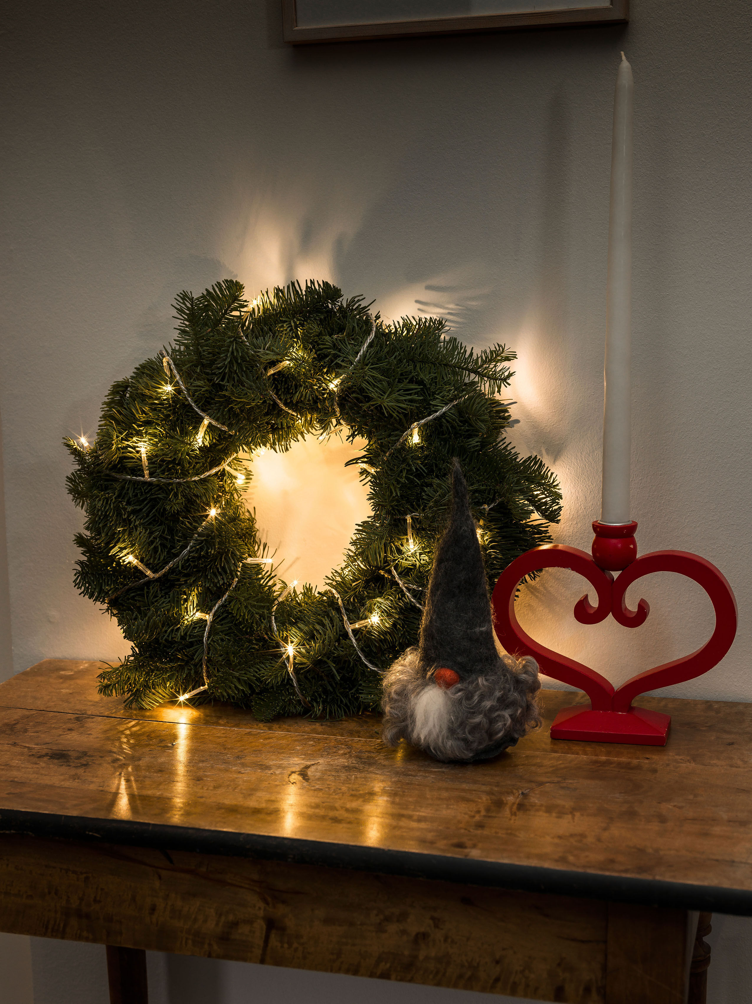 KONSTSMIDE LED-Lichterkette "Weihnachtsdeko", Energieeffizienz: G, transparent, Dioden 50 Stk. Flammen 50 Stk., Gesamtlänge 6,43m, Lichterketten, Micro LED Lichterkette, 50 warm weiße Dioden, LED-Lichterkette