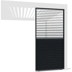 Weide Lamellenwand drehbare Lamellen für Pergola Aluminium Anthrazitᅠ0.93 Meter