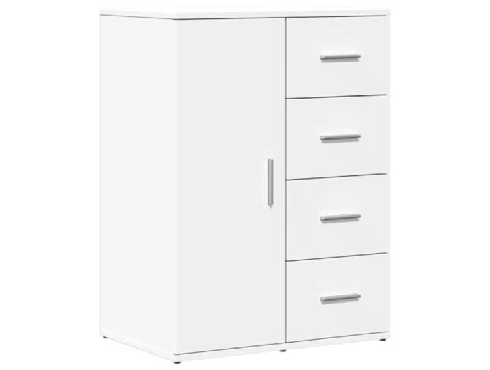 HGFDVCMR Sideboard Weiß 59x39x80 cm Kommode Schrank aus Holzwerkstoff Kompakter Beistellschrank in Weiß für Wohnzimmer und Büro mit stabiler Abstellfläche und hoher Belastbarkeit bis 62 kg.
