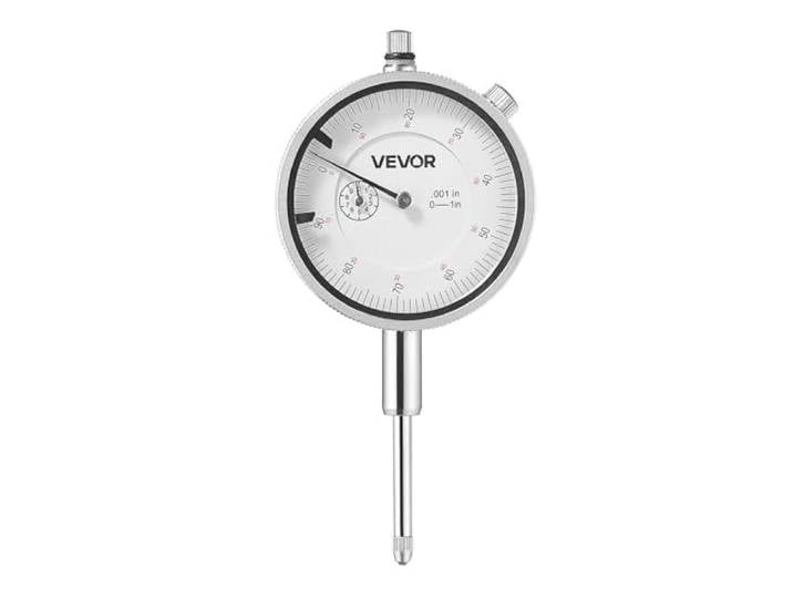 VEVOR Indicateur de Test à Cadran Gradué en pouces\, Précision 0\,03 mm\, Plage de Mesure de 0 à 25\,4 mm\, Comparateur à Grand Cadran Professionnel pour Mesure du Diamètre Intérieur\, Détection Faux-rond