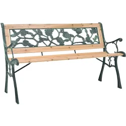 vidaXL Gartenbank 122 cm Holz