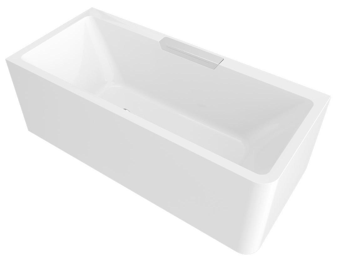CASCATA L MONOLITH Rechteckbadewanne 180x80x60cm, Kaskade Edelstahl
