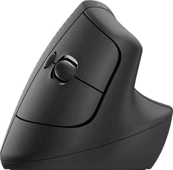 Ratón inalámbrico - Logitech Lift Vertical Ergonómico, 4000 ppp, Botones personalizables, Multidispositivo, Windows-Mac, USB Logi Bolt, Negro