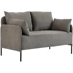 CLP Couch 2-Sitzer bequem Ziden, Sofa gepolstert mit Kissen, Polstermöbel bequem bis 300 kg belastbar