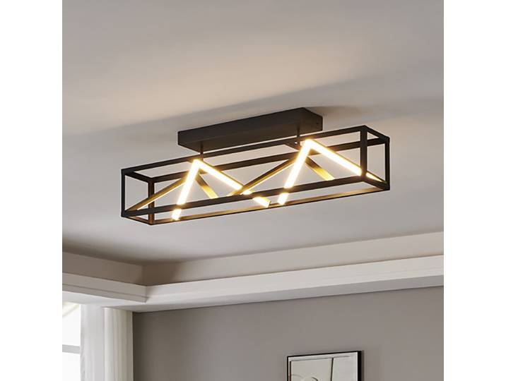 Plafonnier LED 87 x 24 x 15cm Doré/Noir aluminium / acier thermolaqué LED Module LED