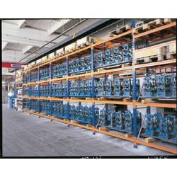 META Regalbau 94660 Palettenregal-Grundmodul (B x H x T) 2870 x 4400 x 1100 mm Stahl verzinkt, lackiert Rot, Orange, Verzinkt Traversen