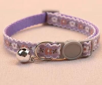 Uplifted Finds Fashion Floral Embroidered Cat Collar With Cute Lace And Safety Bell 4