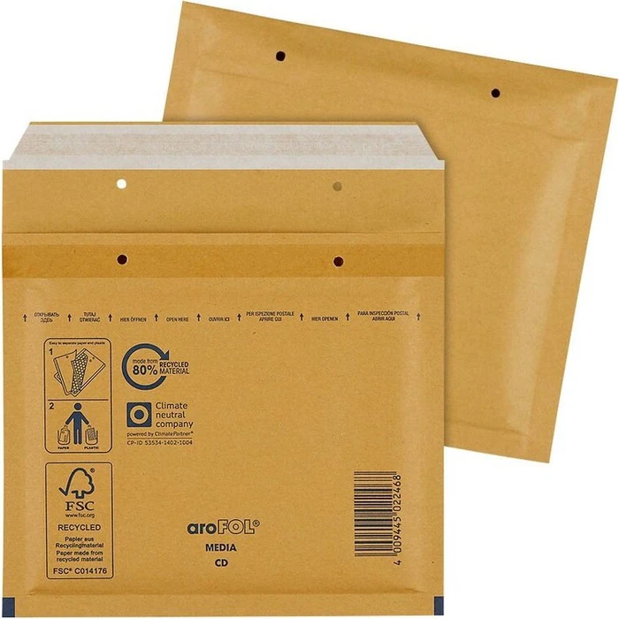 aroFOL CLASSIC 100 Luftpolstertaschen CD braun