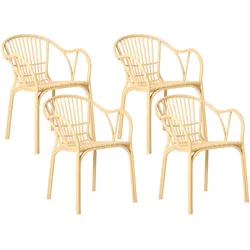GARTENSTUHL 4er-Set Beige Andora