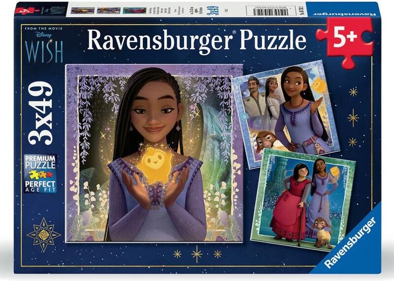 Ravensburger Puzzles 3x49 pièces - Le souhait d'Asha / Disney Wish