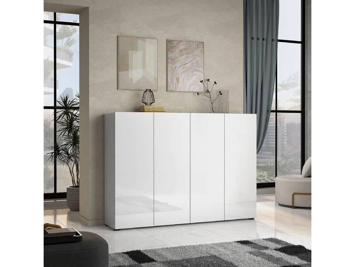 Commode à chaussures 160cm Blanc