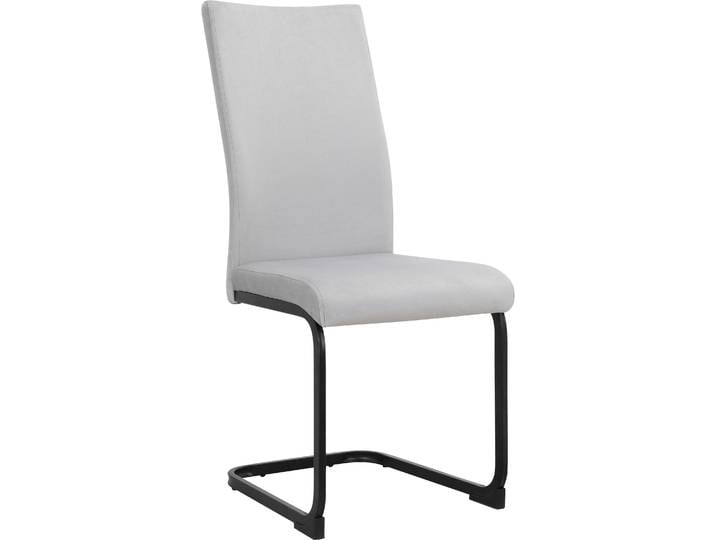 Esszimmerstuhl OTTO HOME Darcel , grau (hellgrau, schwarz, hellgrau), B:43cm H:100cm T:60cm, Stoff, Stühle, Esszimmerstuhl, Freischwinger