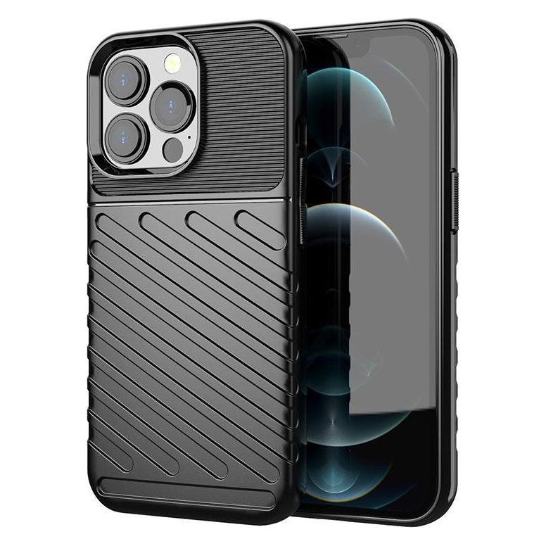 Hurtel Thunder Case Flexibel Robuste Panzer Handyhülle TPU Schutzhülle für iPhone 13 Pro schwarz (Apple iPhone 13 Pro) (1404978613)
