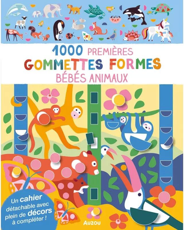 Mes tout premiers autocollants : 1000 premières gommettes formes bébés animaux - Auzou