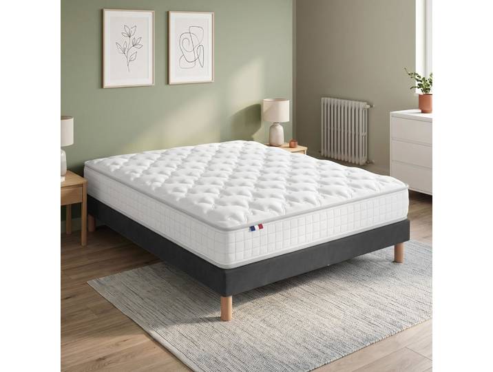 Matelas ressorts ensachés spectre sommier 140 x 200 sommier noir
