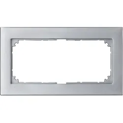 Merten 488860 M-PLAN-Rahmen, 2fach ohne Mittelsteg, aluminium