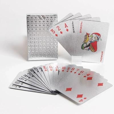 Useful Little Things Black Gold Waterproof Playing Cards Poker Set c 01