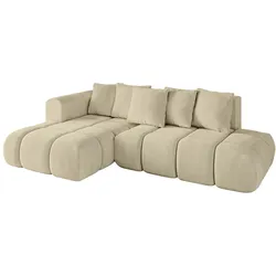 ECKSOFA Ottomane Links CLOUD-L-v1 280x185x90 Beige Velours