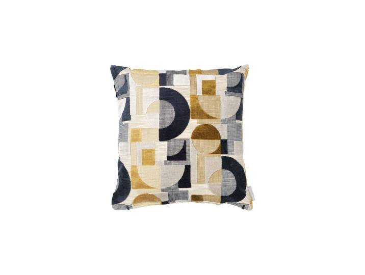 Coussin en tissu multicolore, à motifs, carré, rembourrage en tis