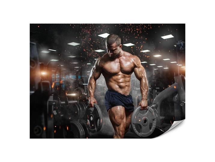 FOTOTAPETE Muskulöser Mann Gym Fitnessstudio Sport 200x140