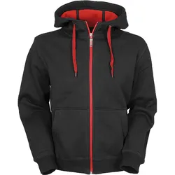 James & Nicholson  Herren Bonding Jacke Doubleface Jacket, black/red, M