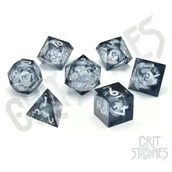 Crit Stones Nebula Night Liquid Core RPG Dice Set