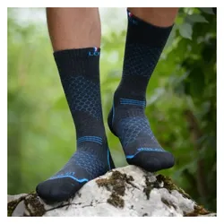 La Chaussette de France, Herren, Sportsocken, Glaciers - Trekkingsocken (42 - 43), Grau, Blau