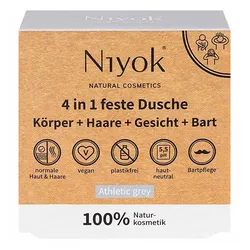 80g Niyok 4 in 1 feste Dusche - Athletic grey