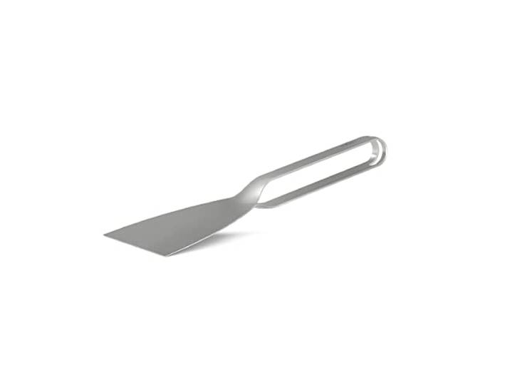 höfats Spatule argentée – Spatule et spatule pour barbecue pour couper et mélanger les aliments ainsi que pour nettoyer la plancha – Accessoires de barbecue en 100 % acier inoxydable\, passe au