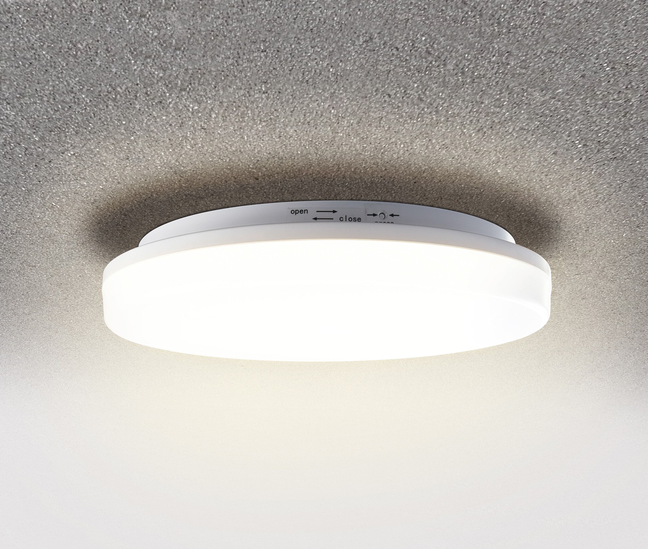 HEITRONIC LED Deckenleuchte "Pronto", weiß, 1, Ø 28cm H: 4,9cm, 1 Stk., Leuchten, Bajonett-Anschluss, Wandlampe, Deckenlampe, für innen und außen, LED Deckenleuchte
