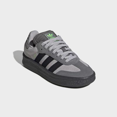 Sneaker ADIDAS ORIGINALS "SAMBA XLG", Mädchen, Gr. 38, grau (grau four, core schwarz, grau four), Leder, Schuhe Sneaker, für Kinder & Jugendliche