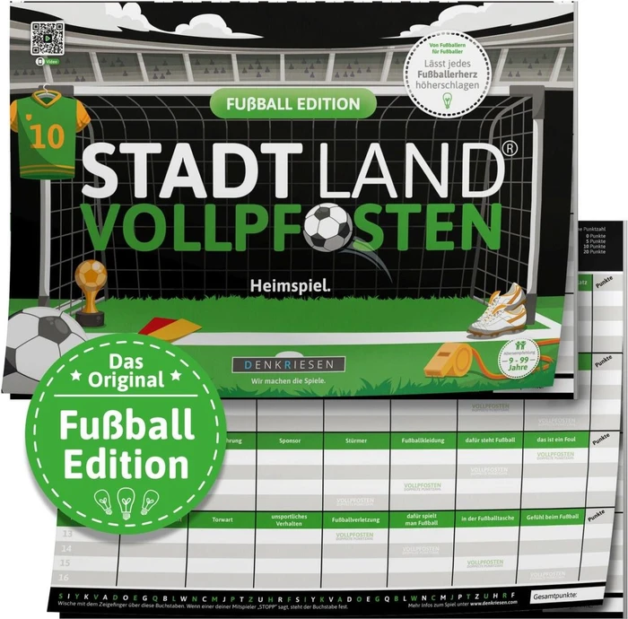 Denkriesen STADT LAND VOLLPFOST EN FUssBALL EDITION-Heimspiel - DIN A4