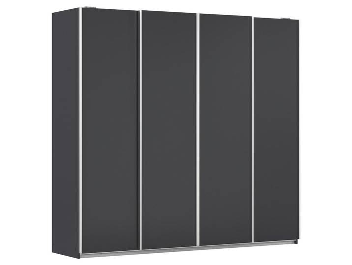Rauch Möbel Schwebetürenschrank, Dunkelgrau, 3 Fächer, 226x211x62 cm, Blauer Engel, Goldenes M, BQ - Bündnis für Qualität, Made in Germany, Schlafzimmer, Kleiderschränke, Schwebetürenschränke