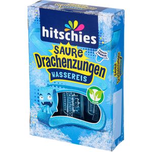 Hitschies Wassereis Saure Drachenzungen blau, blaue Himbeere, je 40 ml, 10 Stück