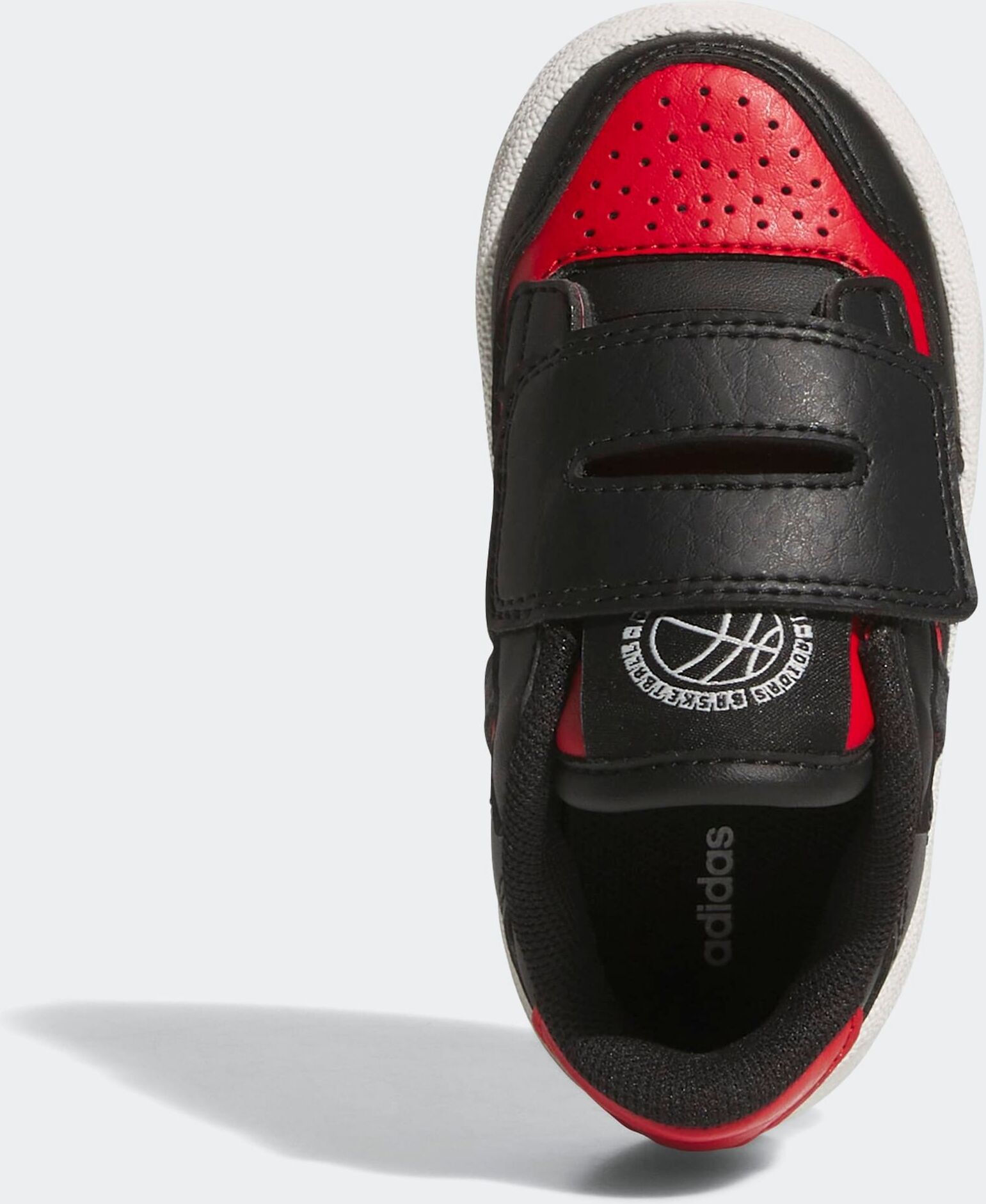 Sneaker ADIDAS SPORTSWEAR "RAPID COURT KIDS", Mädchen, Gr. 24, weiß (core schwarz, collegiate rot, core weiß), Synthetik, Schuhe Sneaker, für Kinder